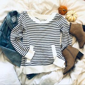 Banana Republic Striped Sweater w Front Pocket